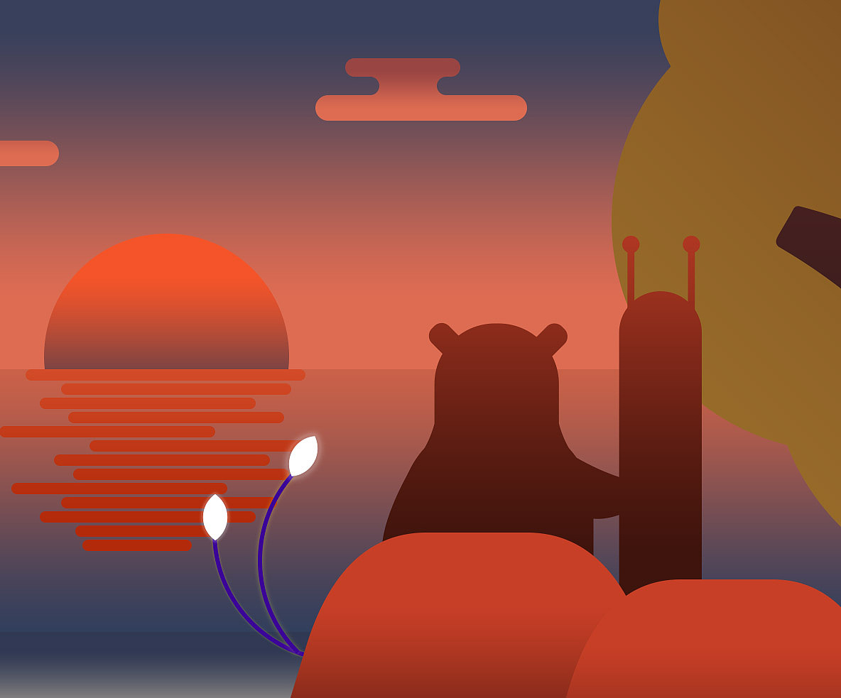 小熊与他的爱人长颈鹿的私会