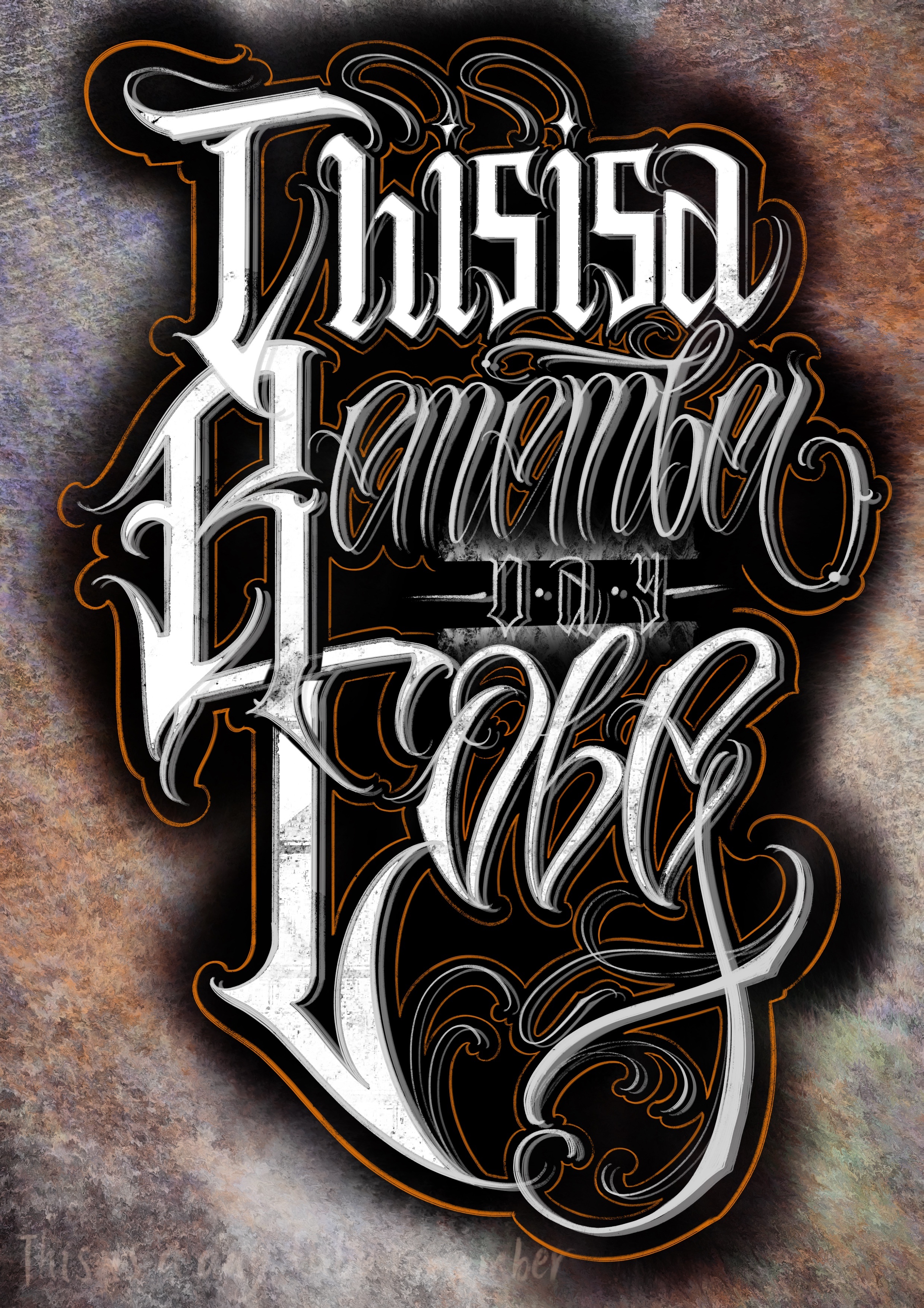 chicano lettering 设计