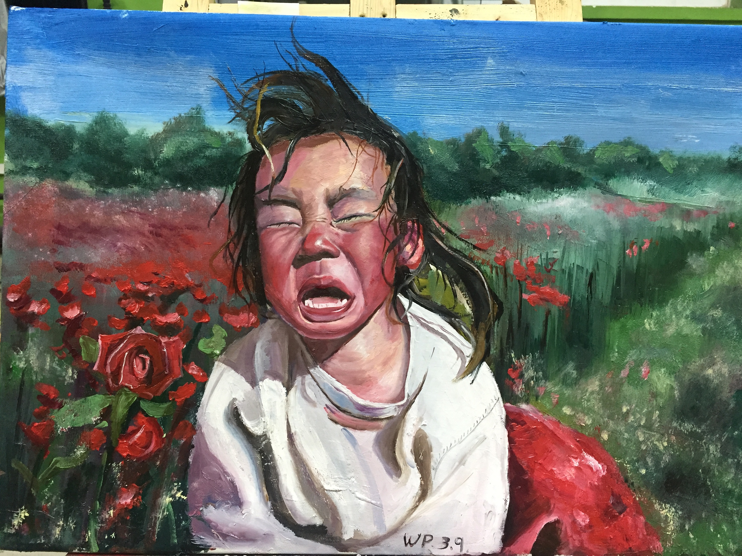 哭|纯艺术|油画|毛毛虫卷大饼 - 原创作品 - 站酷 (zcool)