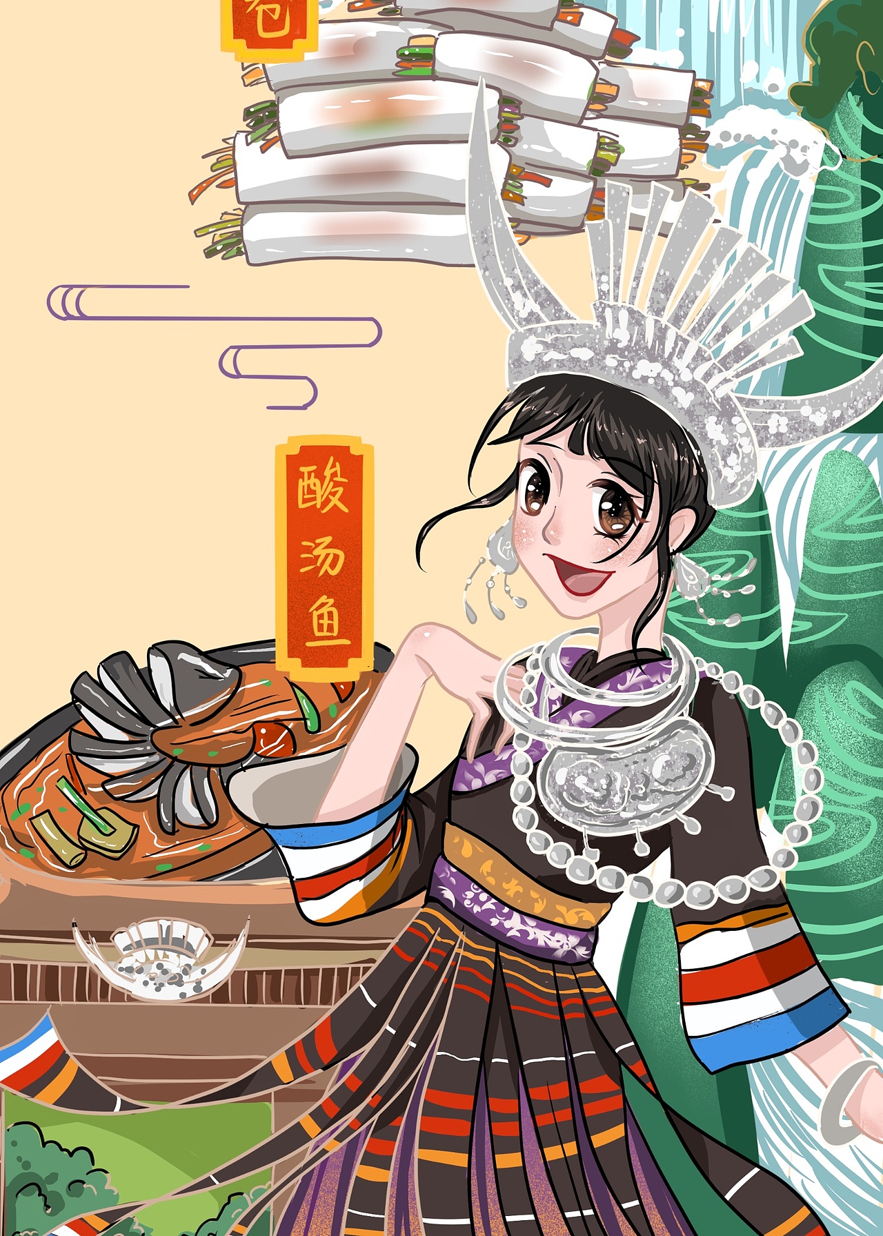 多彩贵州,我的家乡|插画|商业插画|三月transient_原创作品-站酷zcool