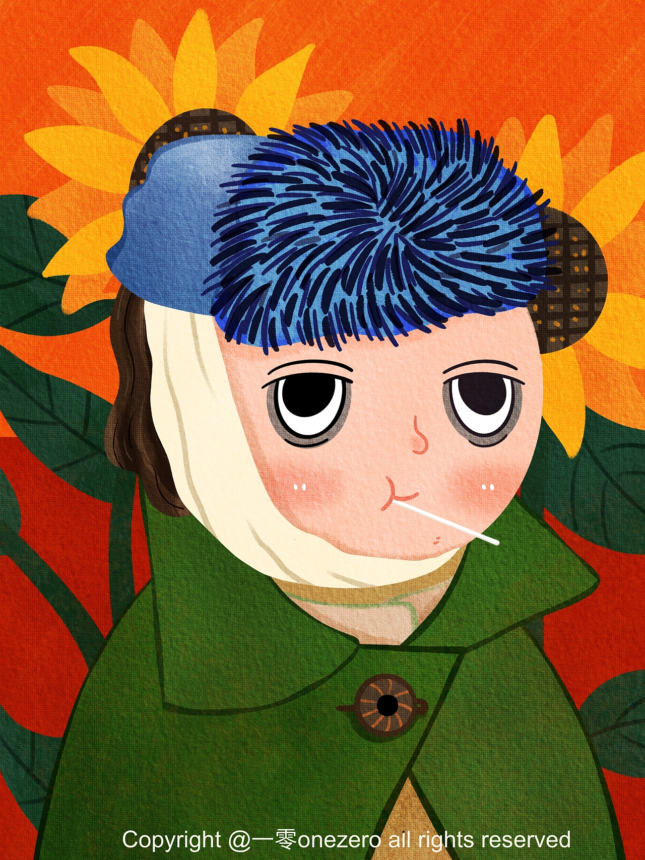 名画转插画 黑眼圈系列|插画|商业插画|一零onezero - 原创作品