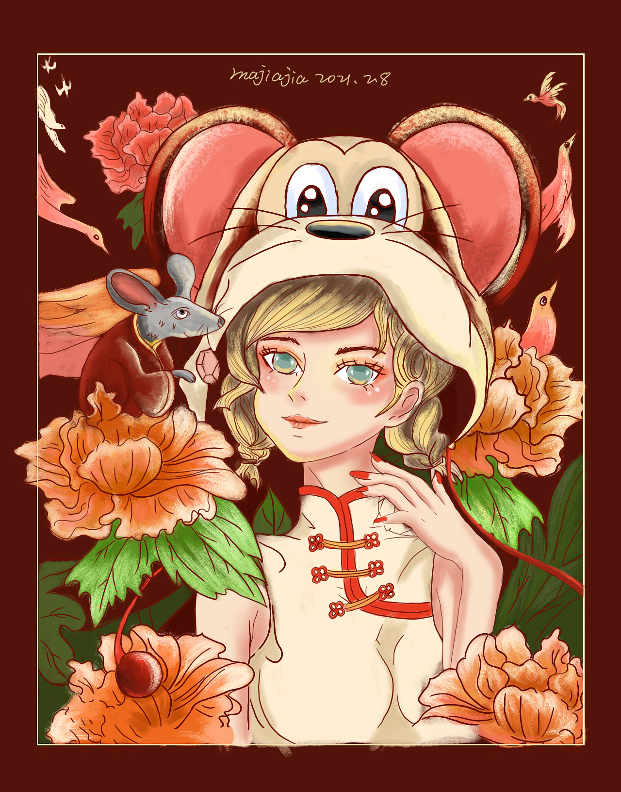 太爱画小姐姐了