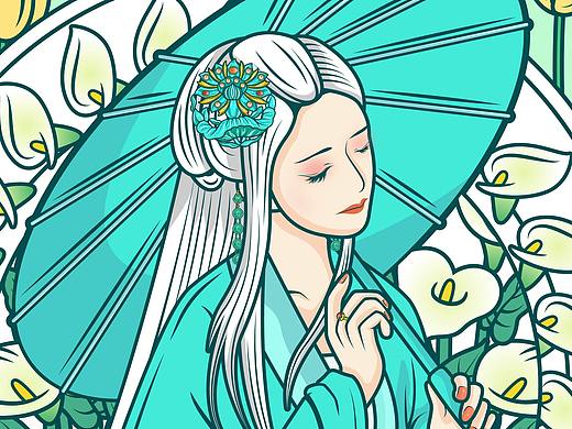 敦煌|潮流插画|古风美女