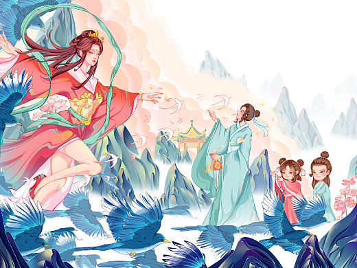 七夕海报插画