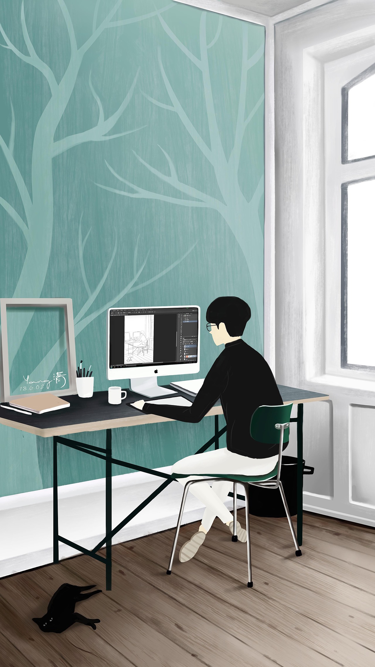 daily life 插畫（圖ZMTE2ODIwMzE2） - 創(chuàng)作習作 - 站酷設(shè)計師Ariesol原創(chuàng)素材 - 站酷ZCOOL