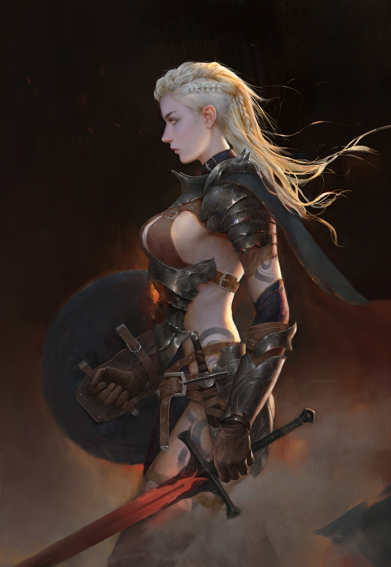 女战士（图ZMTE5MDIyMjY0） - 创作习作 - 站酷设计师何晓松原创素材 - 站酷ZCOOL