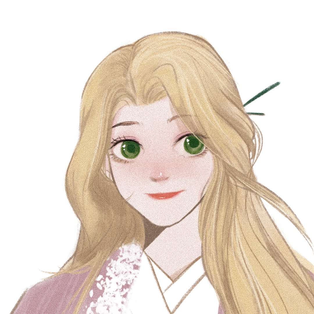 一组阿莘迪士尼公主头像