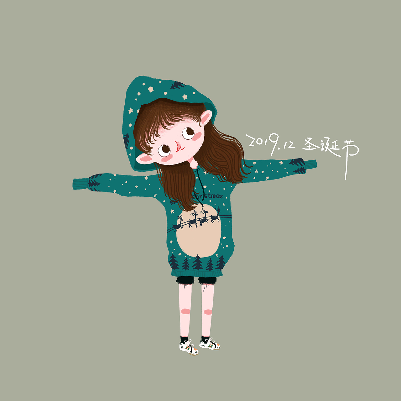 圣诞节小可爱（图ZMTkwODk2NDcy） - 儿童插画 - 站酷设计师初心插画设计原创素材 - 站酷ZCOOL
