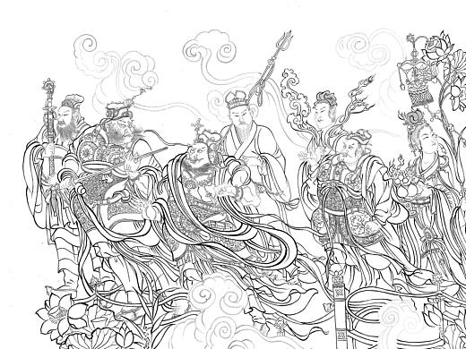 朝元仙仗图临摹