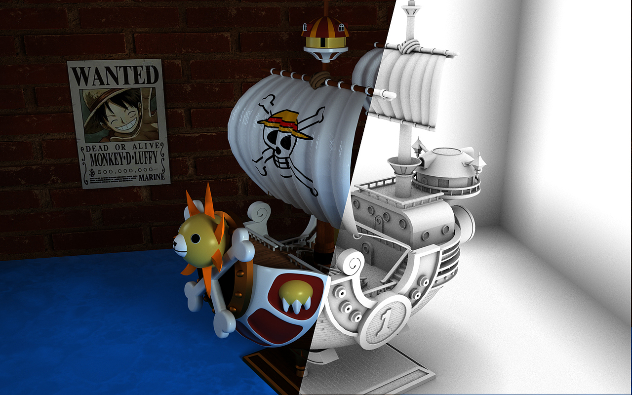 海贼王万里阳光号C4D