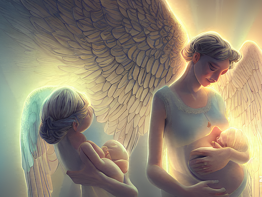 新生儿 妈妈 伊甸园 产房 圣光 天使（个人主页-ZNjI4MzU1NjQ=） - AI作品 - 站酷设计师洋狗子原创素材 - 站酷ZCOOL