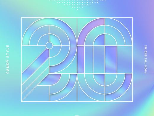 几何-金属箔-蒸汽波风格海报小练