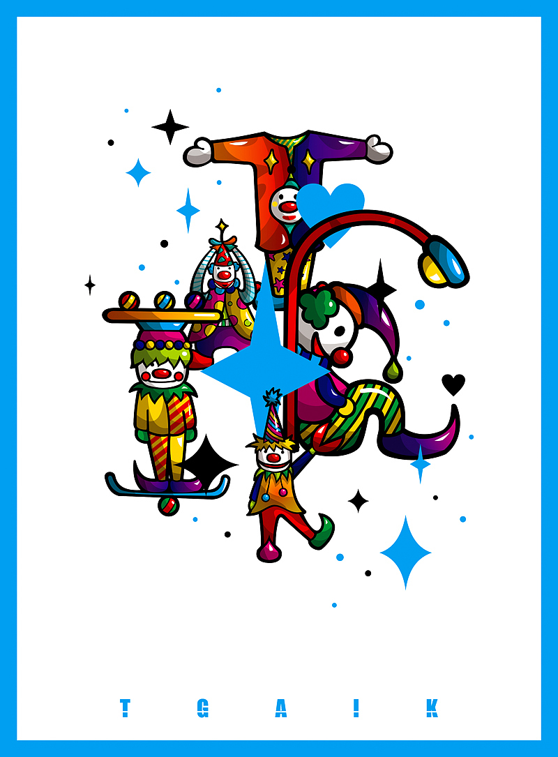 小丑26字母|平面|字体/字形|chapel陈_原创作品-站酷zcool