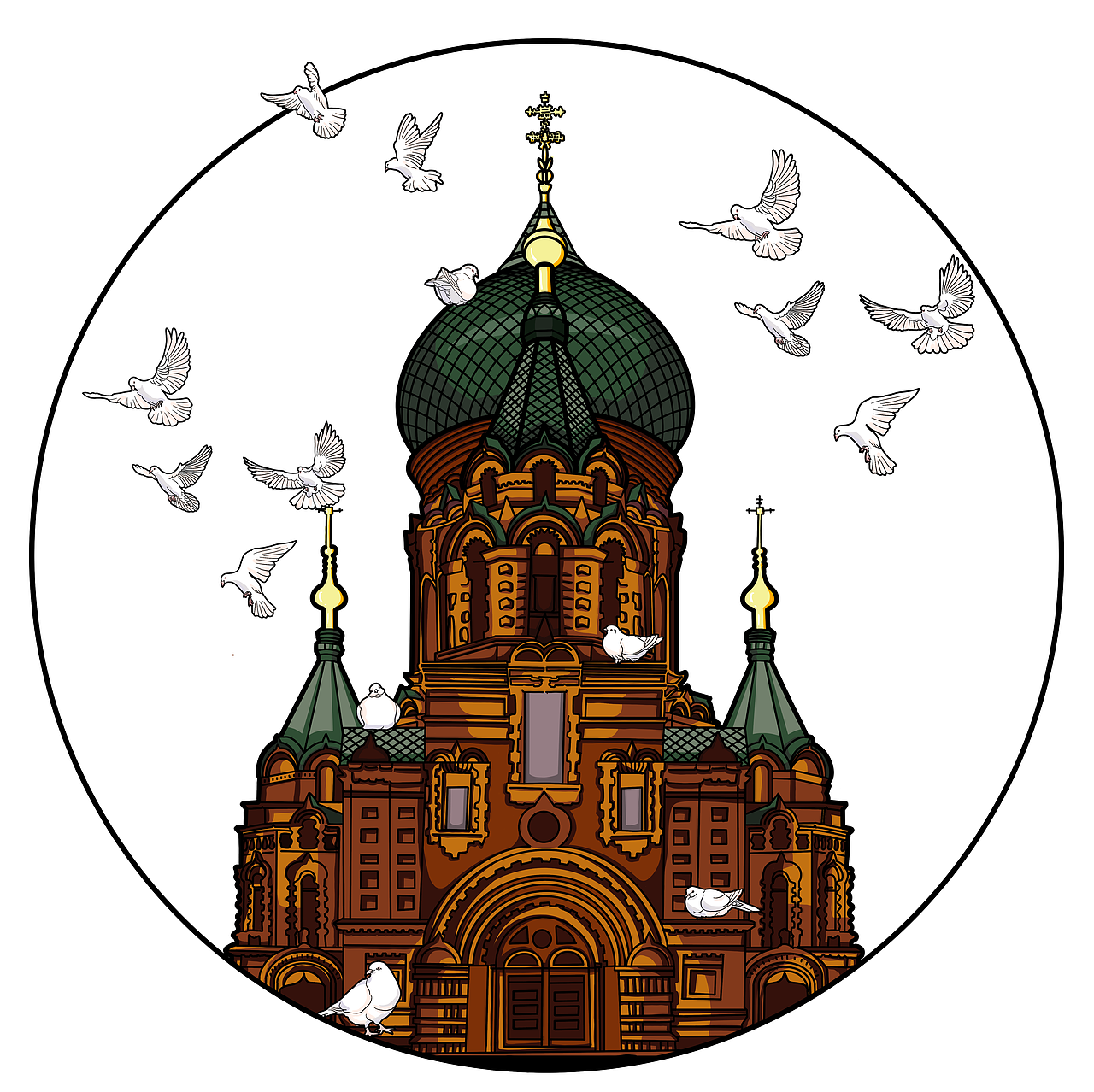 明信片-哈尔滨（图ZMjUyMzQwNzY0） - 商业插画 - 站酷设计师亻几原创素材 - 站酷ZCOOL