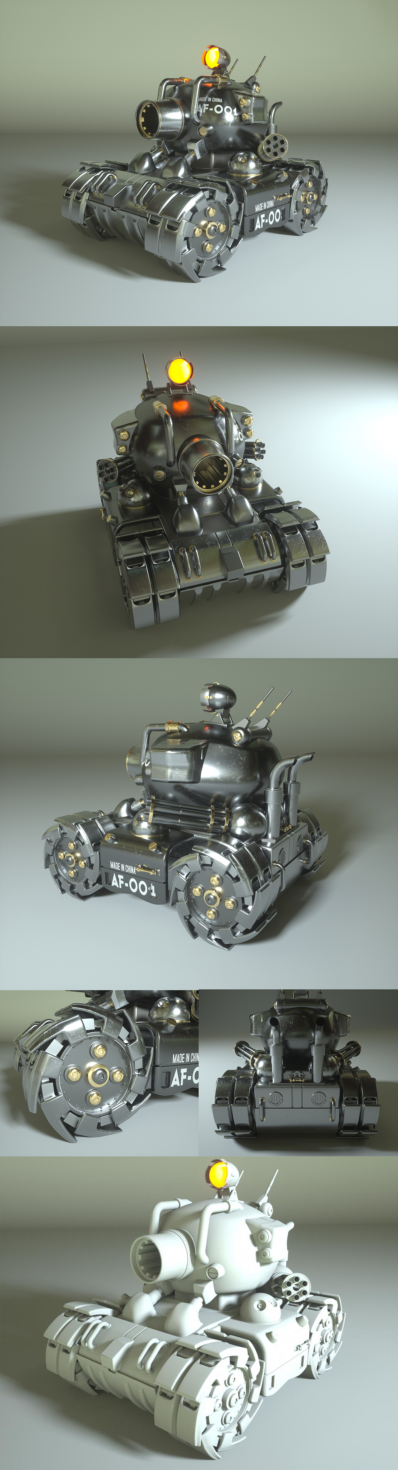 【玩】合金弹头小坦克C4D制作