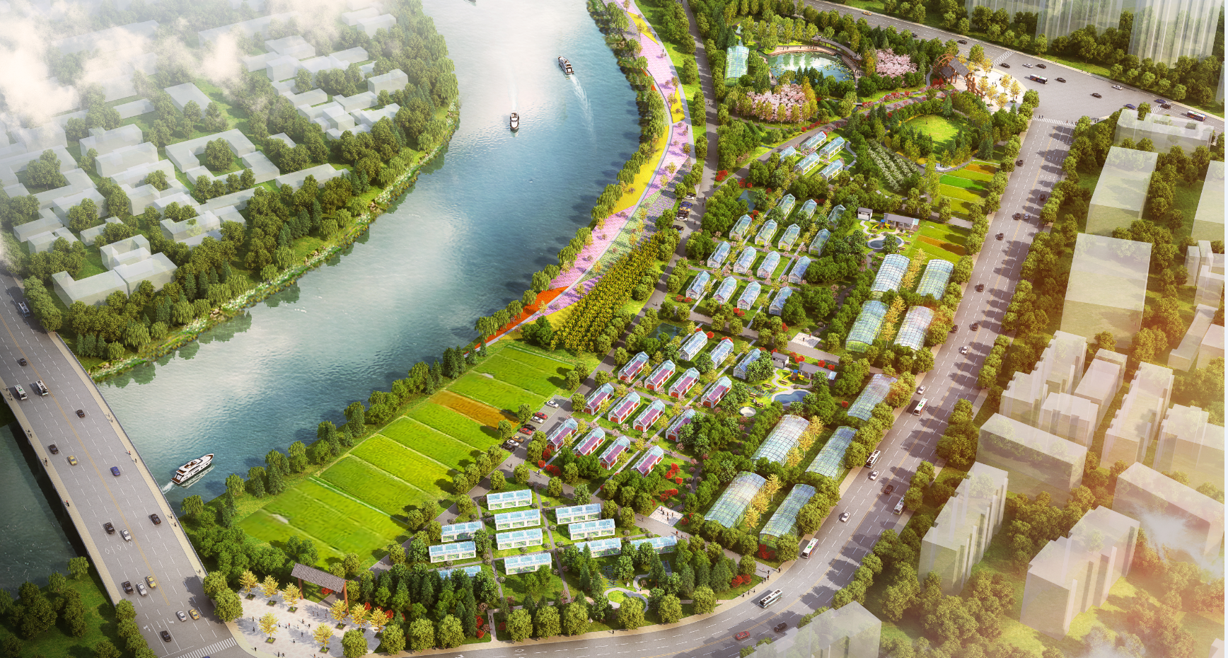 室外鸟瞰效果图