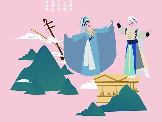 壮族元素海报