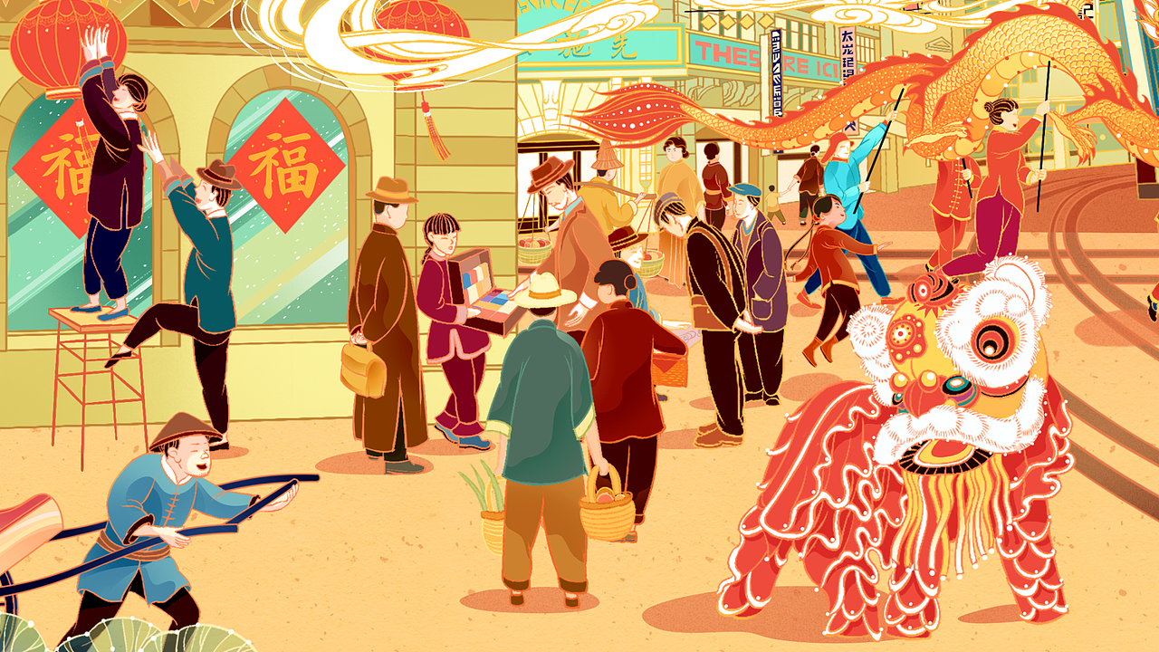 德芙DoveⅩ故宫 CNY万家得福长卷