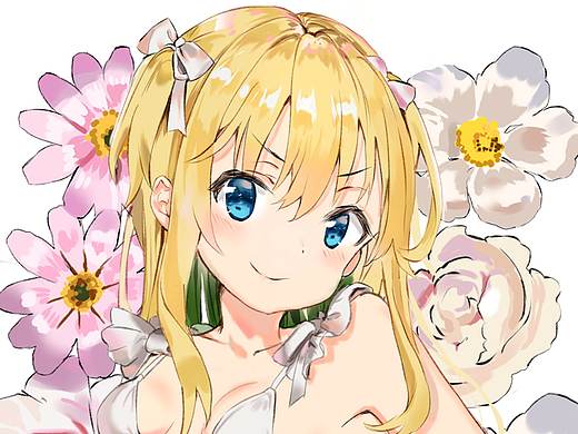 白衣泳装少女