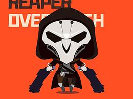 守望先鋒宣傳矢量插畫