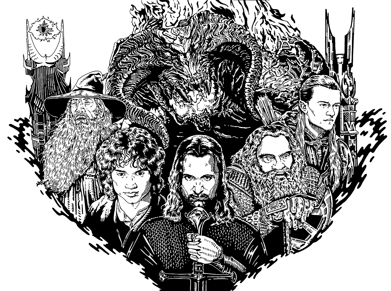 指环王同人插画