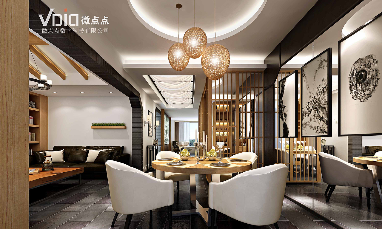 简约餐厅效果表现～（图ZODg0MzcxODA=） - 家装设计 - 站酷设计师微点点原创素材 - 站酷ZCOOL