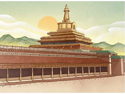 一组商业旅游插画