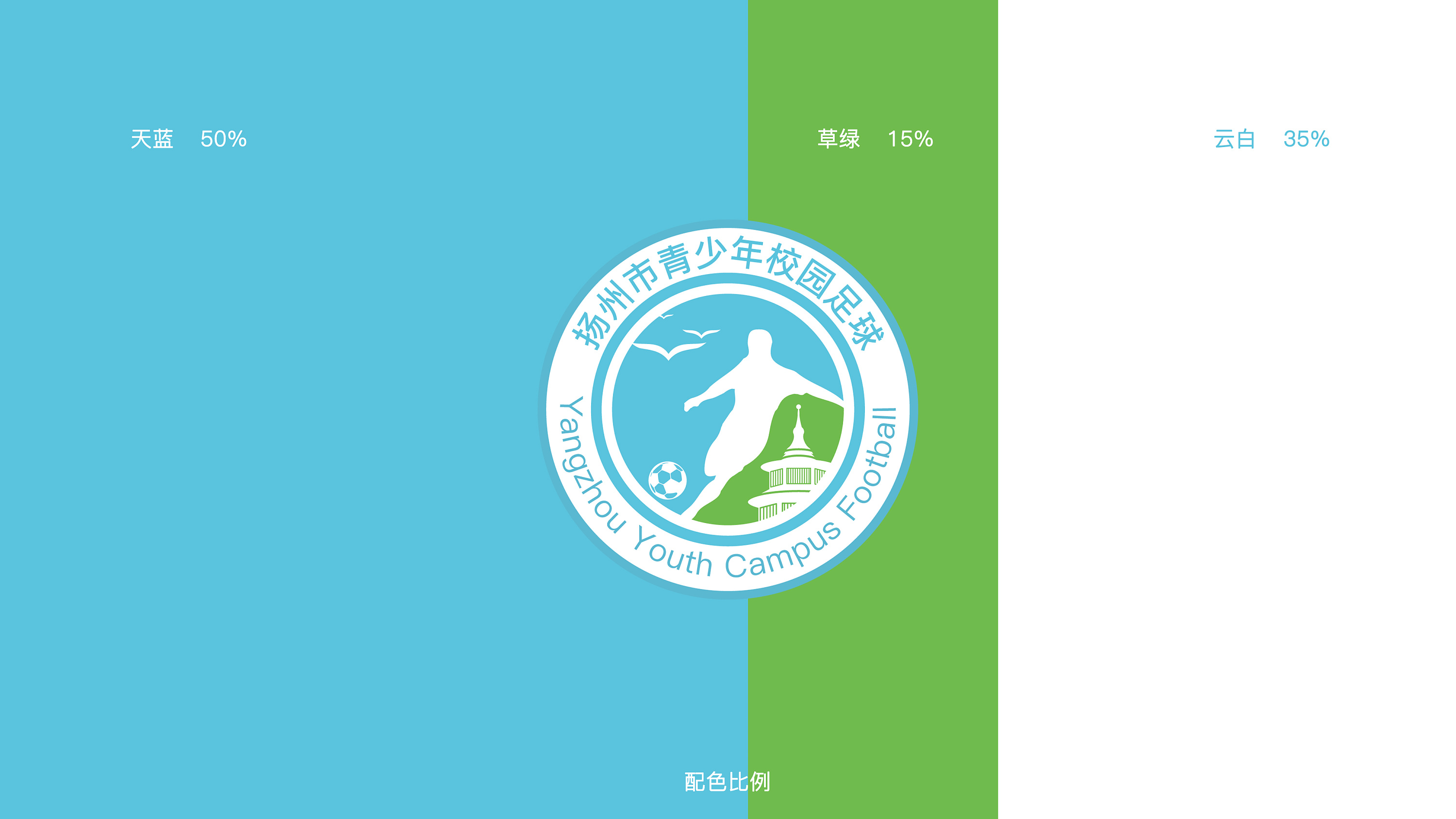 扬州青少年校园足球联赛logo提案