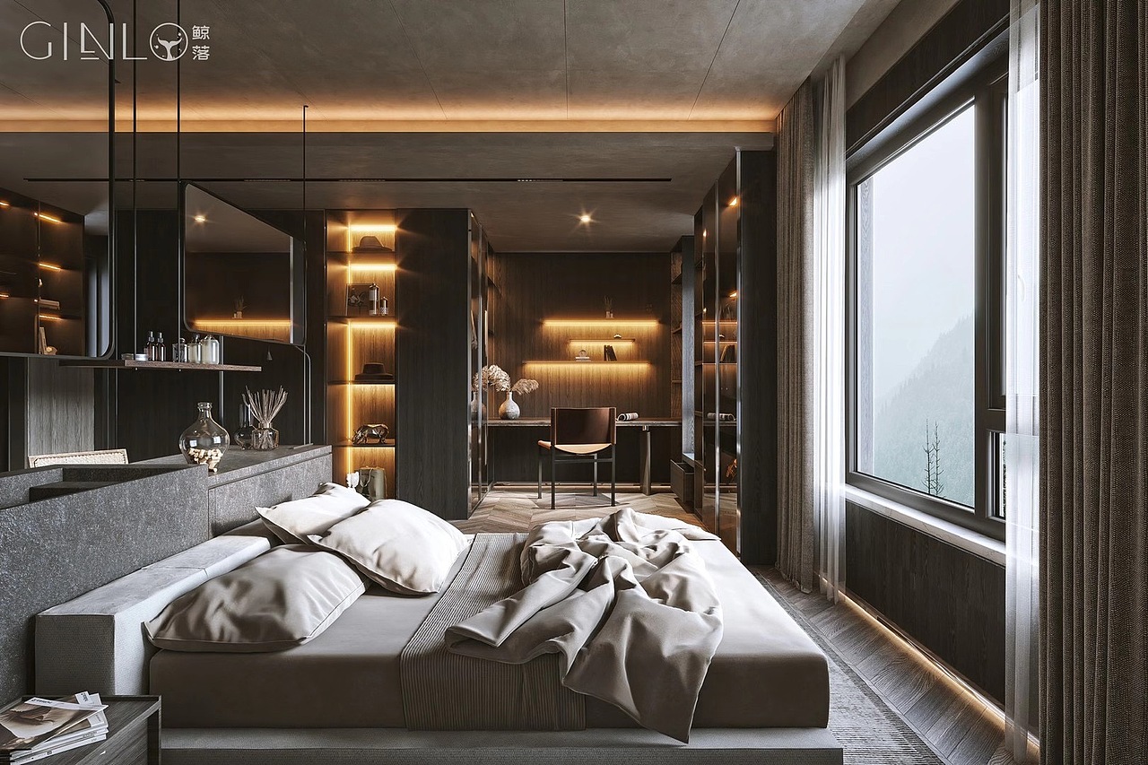 酷 主卧 效果表达(一组网站模型下载后的练习图)