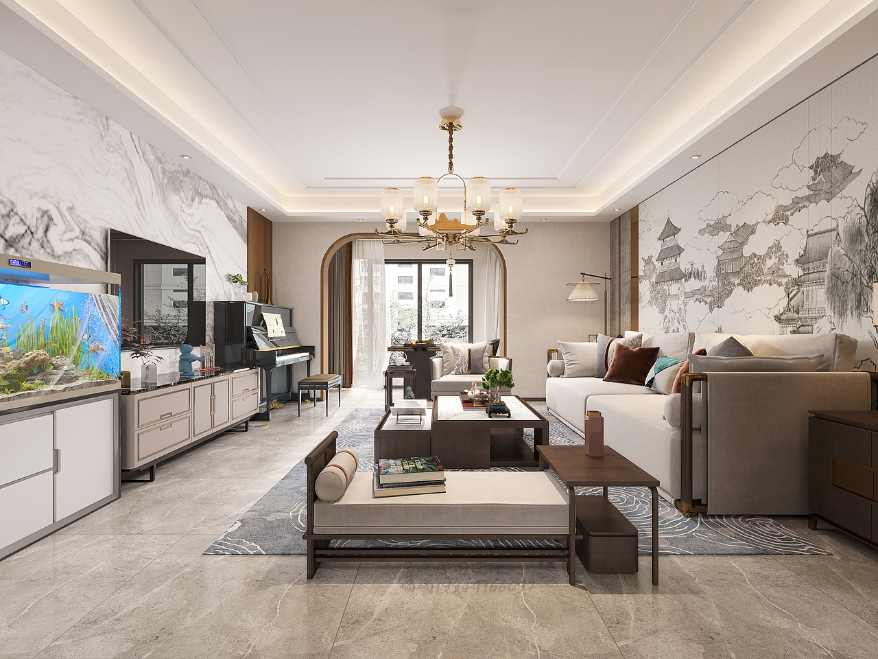 新中式风格,全屋温馨儒雅、有韵味,尽显东方美!