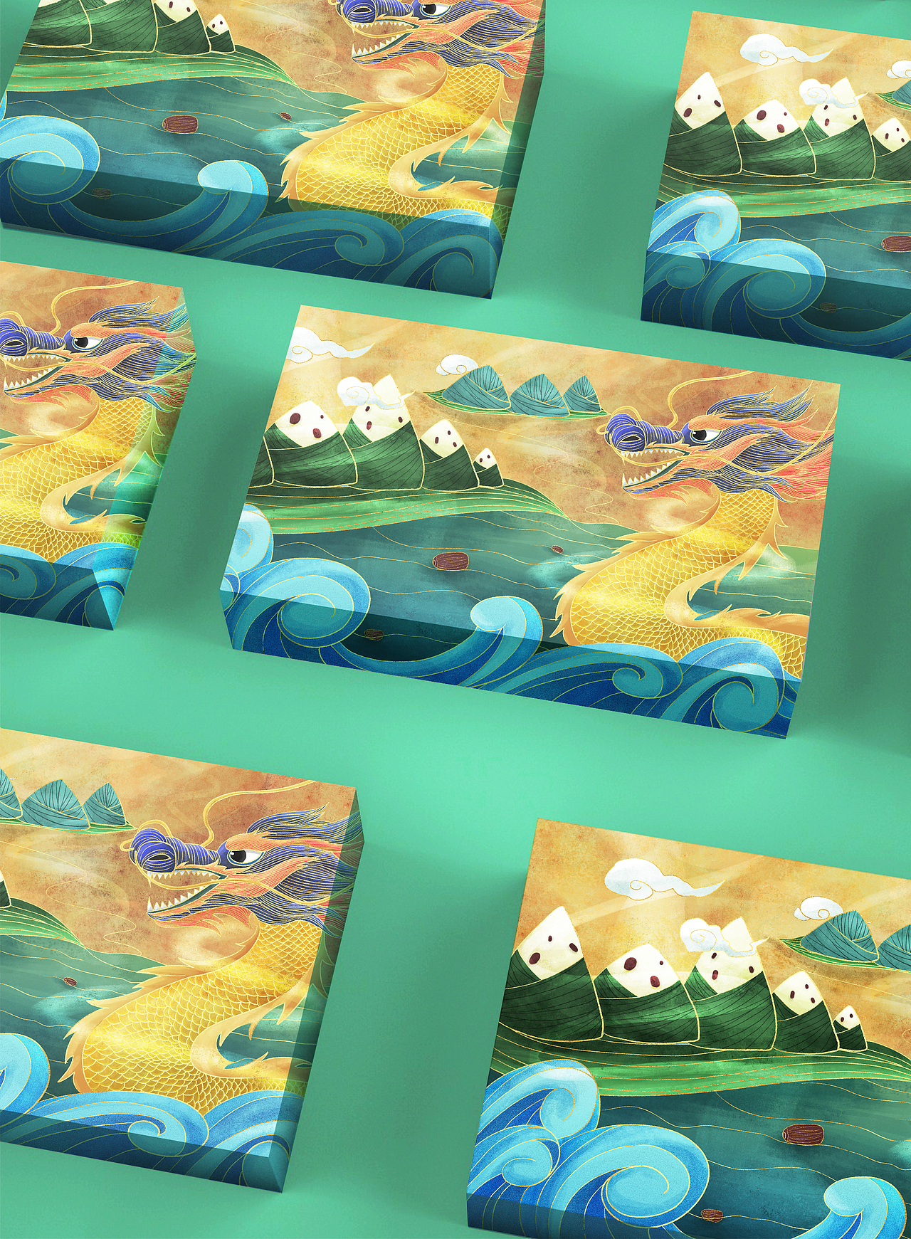 端午节国潮风粽子飘香赛龙舟