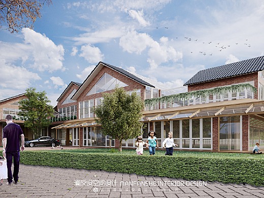 工装|森系自然风儿童学院(建筑立面)