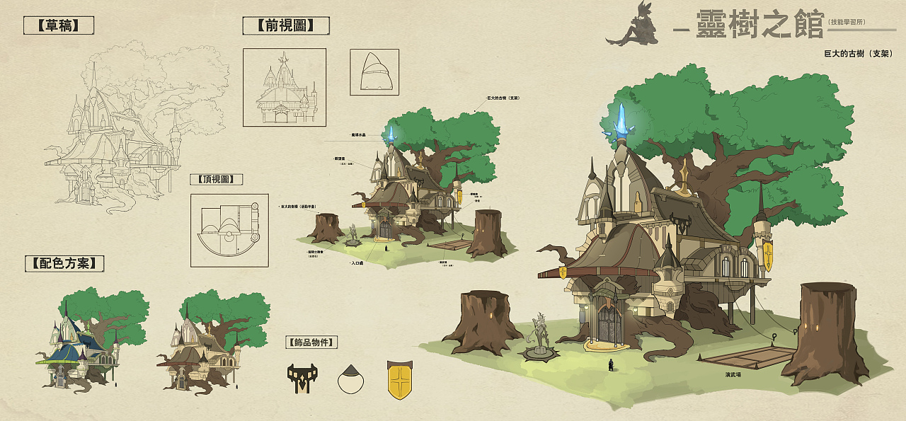 最终幻想单体建筑设计练习（图ZMTAzMDUwNjI0） - 概念设定 - 站酷设计师恶毒的牛奶原创素材 - 站酷ZCOOL