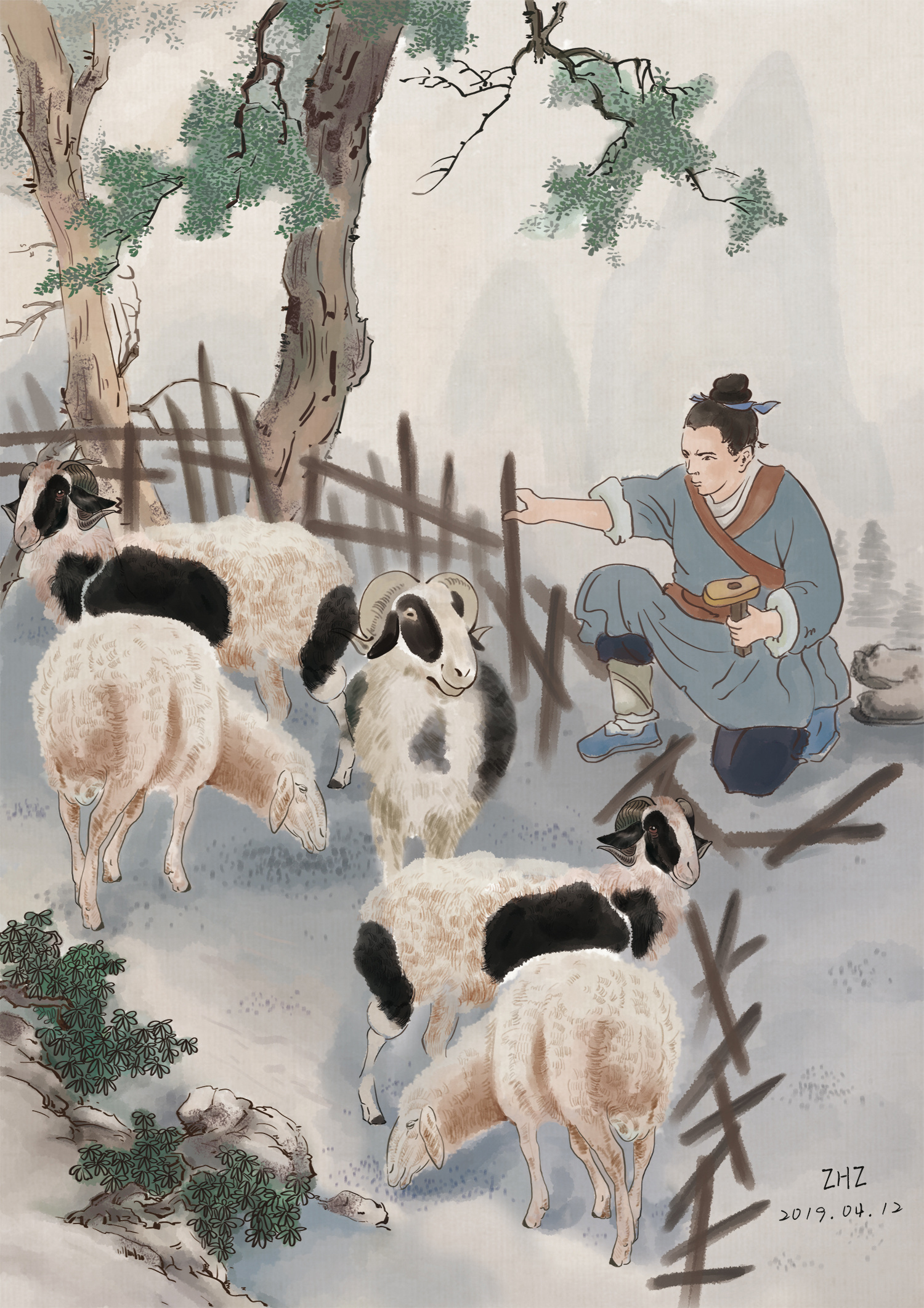 第233首 -主寻迷羊-传统诗歌选集（五线谱多声部）_简谱_搜谱网