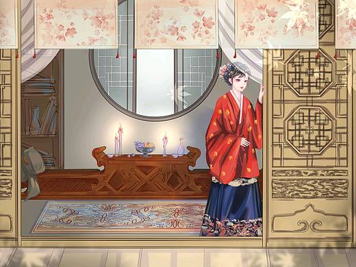 古风汉服女生插画