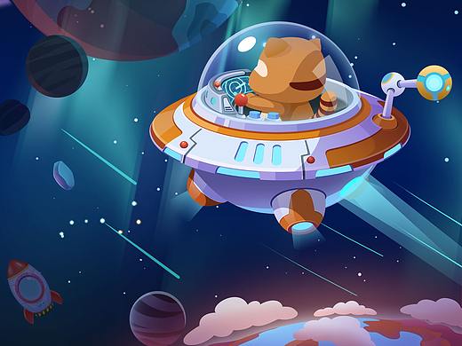 太空奇遇（個人主頁-ZNDkzNjExNDg=） - 游戲原畫 - 站酷設計師水彩牧歌原創(chuàng)素材 - 站酷ZCOOL