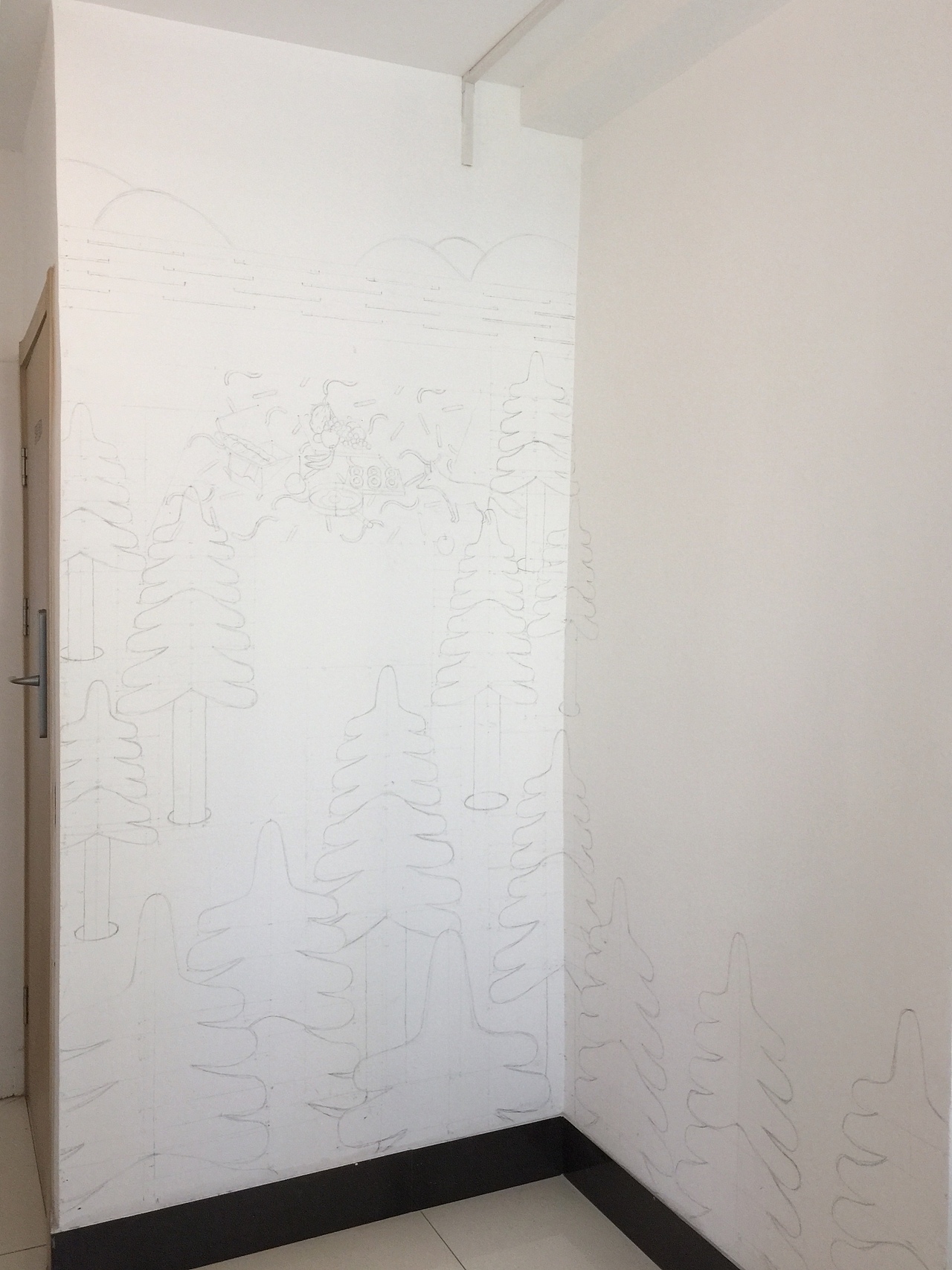 《森林里的野餐》墙绘（图ZMTA5MTExMjQw） - 新锐潮流插画 - 站酷设计师biby原创素材 - 站酷ZCOOL