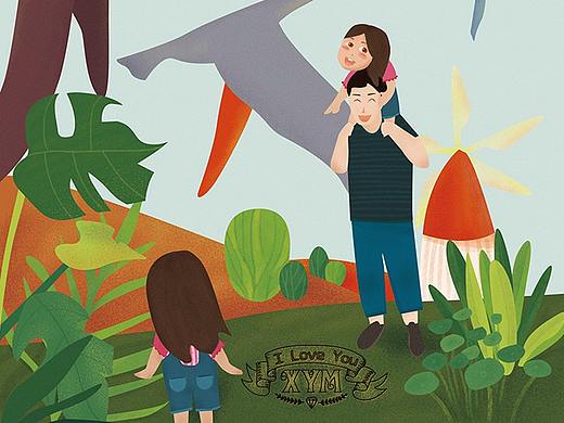 送给女儿的成长册封面~