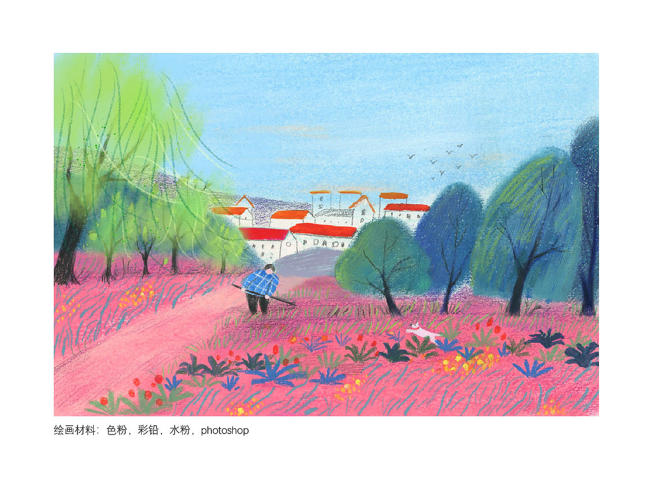 一些儿童插画(综合材料+ps后期处理)