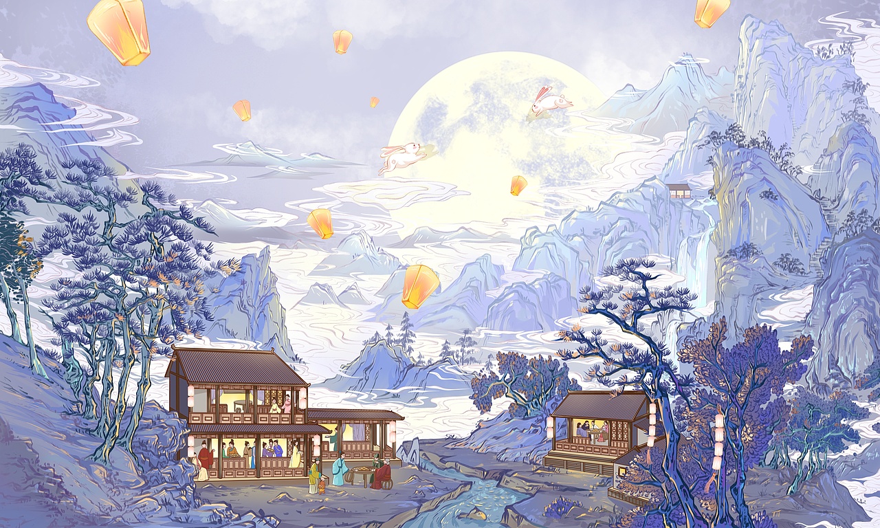 中秋合集🥮（图ZMjcwNjEzOTk2） - 商业插画 - 站酷设计师山也拾墨原创素材 - 站酷ZCOOL