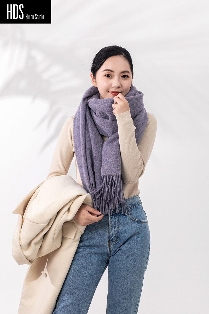 围巾模特图拍摄