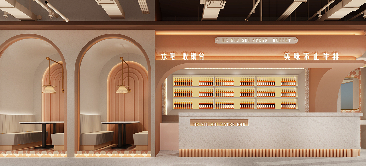 禾牛仕牛排馆（图ZMjk2MDc1NjIw） - 酒店餐饮设计 - 站酷设计师餐饮空间设计师原创素材 - 站酷ZCOOL