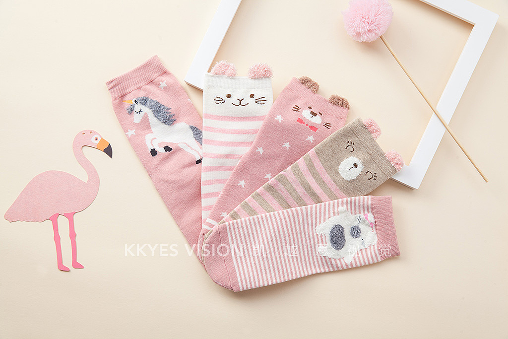 袜子 女士棉袜 儿童袜 静物拍摄 产品摄影