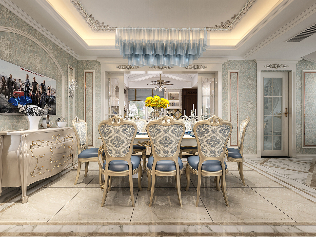 1992效果图法式别墅出图效果图