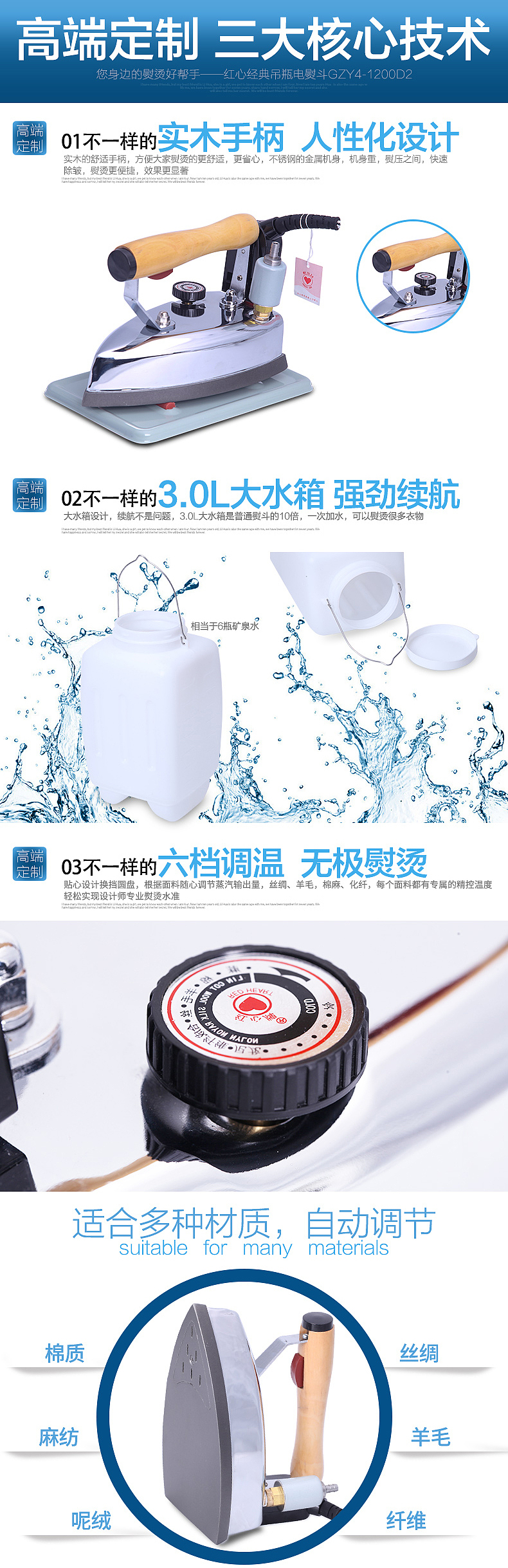 电熨斗详情练习（图ZOTE5OTU4MDA=） - 电商 - 站酷设计师蓝色花朵原创素材 - 站酷ZCOOL