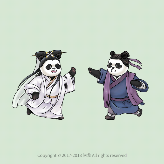 七夕滚粮来了，滚滚版经典情侣合集（图ZMTI1NDU5NzQw） - 艺术插画 - 站酷设计师阿尨原创素材 - 站酷ZCOOL