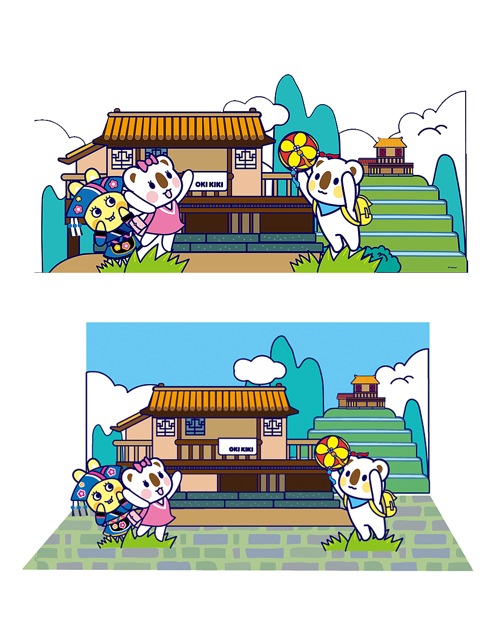 奥奇熊 x 桂林新高万达广场活动（图ZMjA2MDUxNzY4） - 单幅漫画 - 站酷设计师lovelucky原创素材 - 站酷ZCOOL