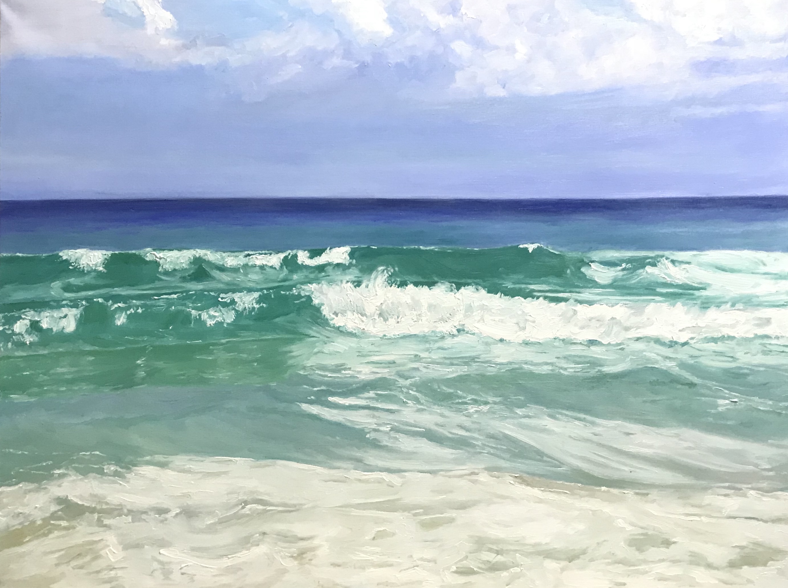 著名油画海浪图片