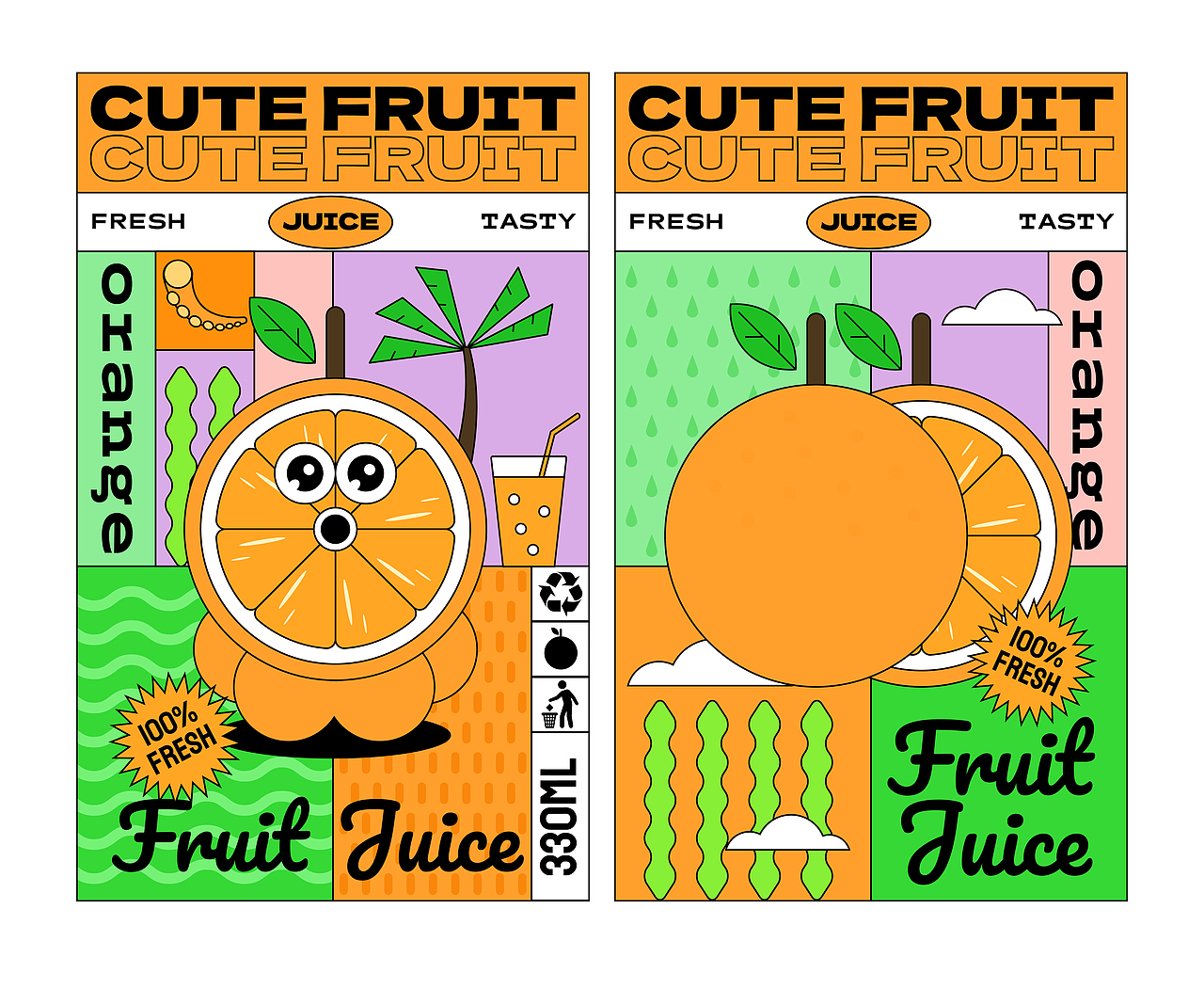 水果饮品包装（图ZMjg2MTgwODA4） - 商业插画 - 站酷设计师梧花Echa原创素材 - 站酷ZCOOL
