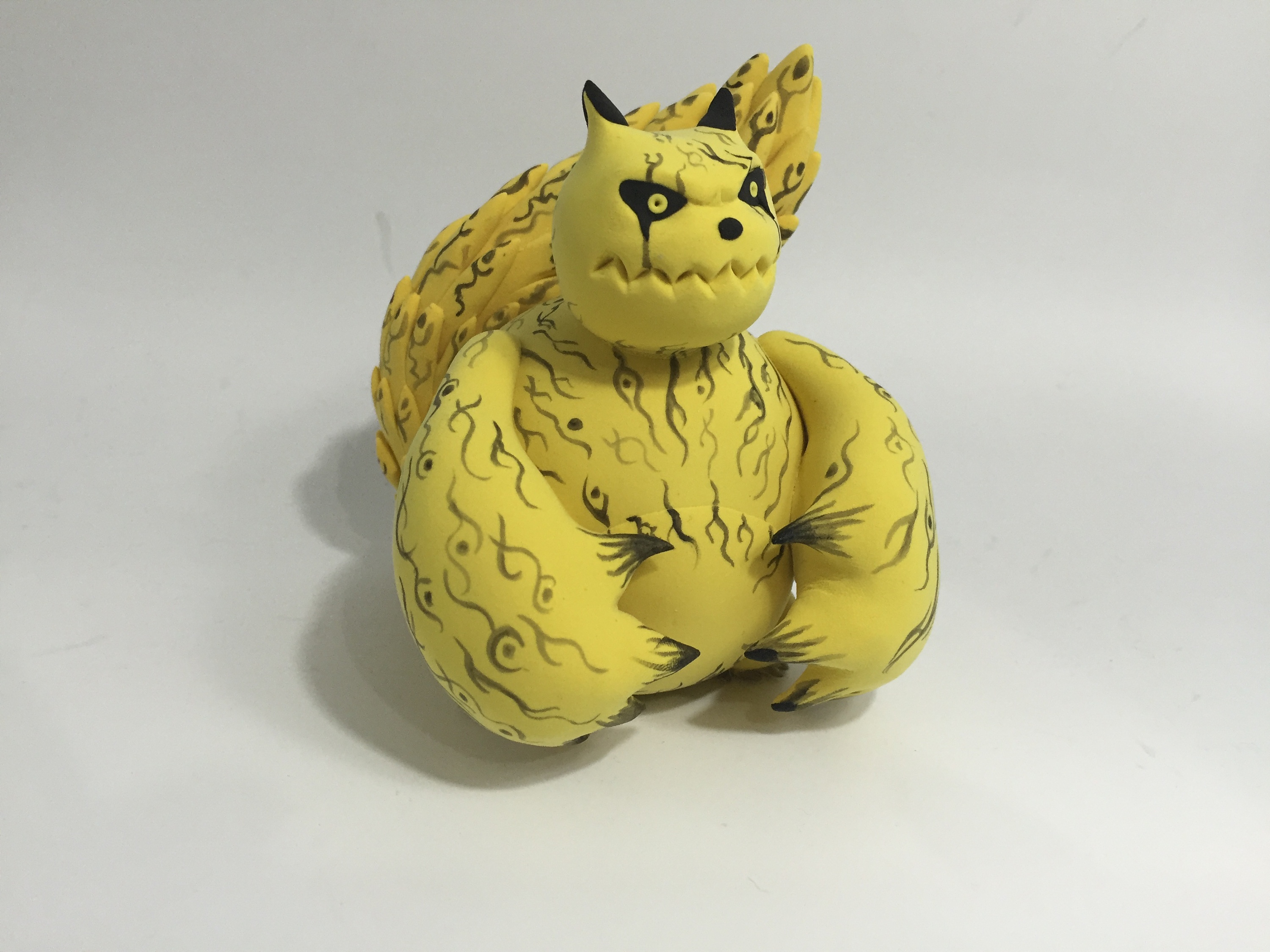 超轻粘土再版火影忍者九尾兽|手工艺|手办/模玩|叉烧凡仔 - 原创作品